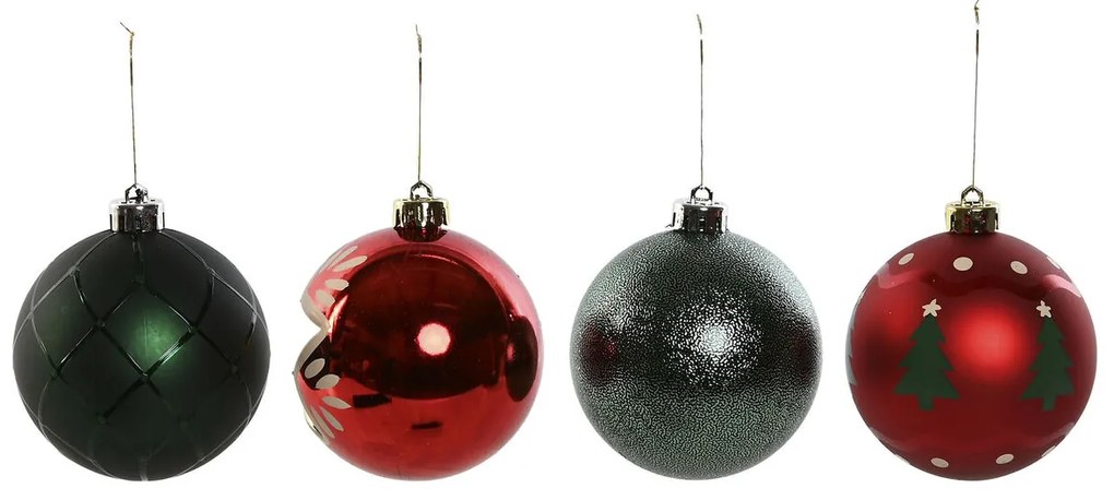 Χριστουγεννιάτικες μπάλες Home ESPRIT Κόκκινο Χρυσό πολυαιθυλένιο 32,5 x 8 x 32,5 cm (16 Τεμάχια)