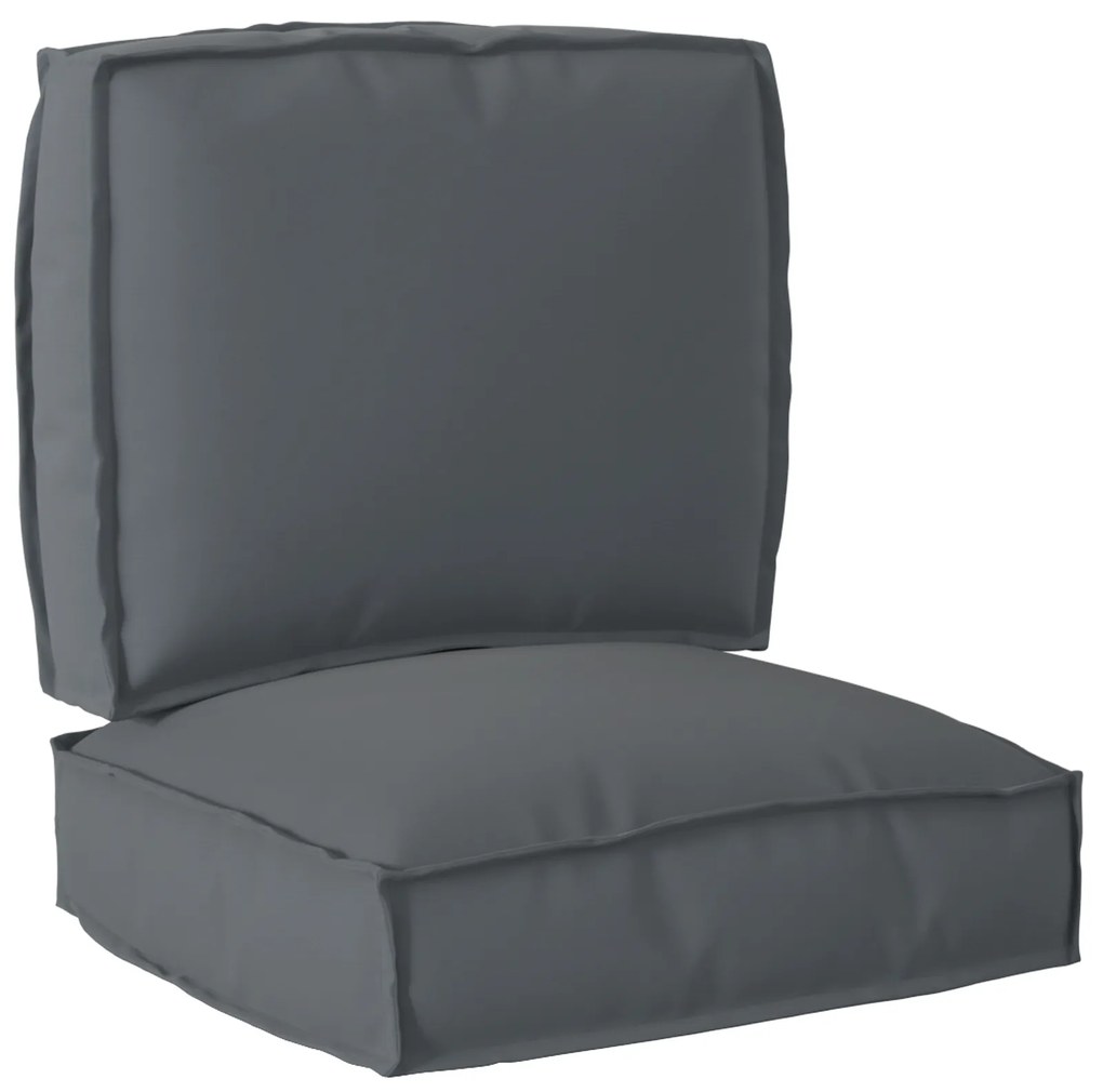 vidaXL Σετ Μαξιλαριών Πάγου 2 pcs Ανθρακί 50 x 50 x 12 cm