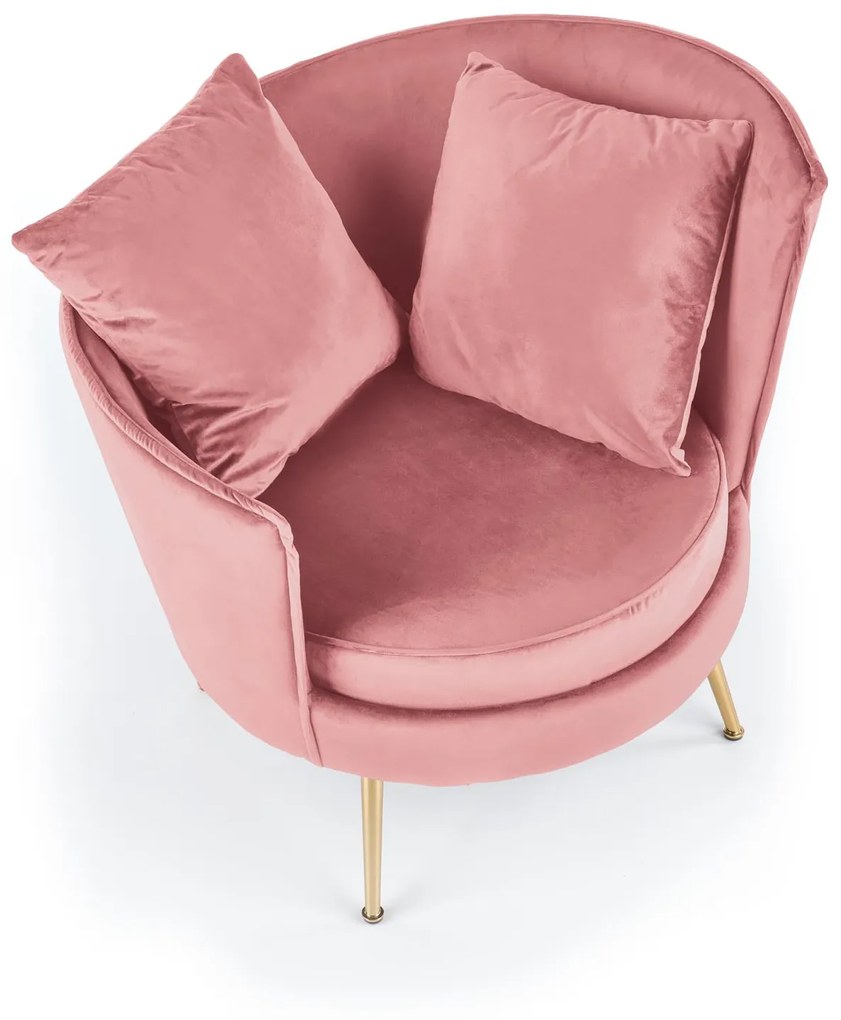 ALMOND leisure chair color: pink