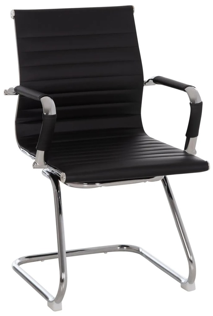 Καρέκλα επισκέπτη Boss με μπράτσα και μαύρο PU 54x56x87Υ εκ. 2αδα