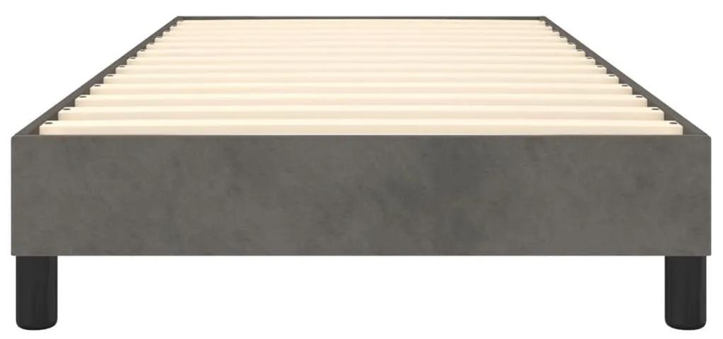 Πλαίσιο Κρεβατιού Boxspring Σκούρο Γκρι 90x190 εκ. Βελούδινο - Γκρι