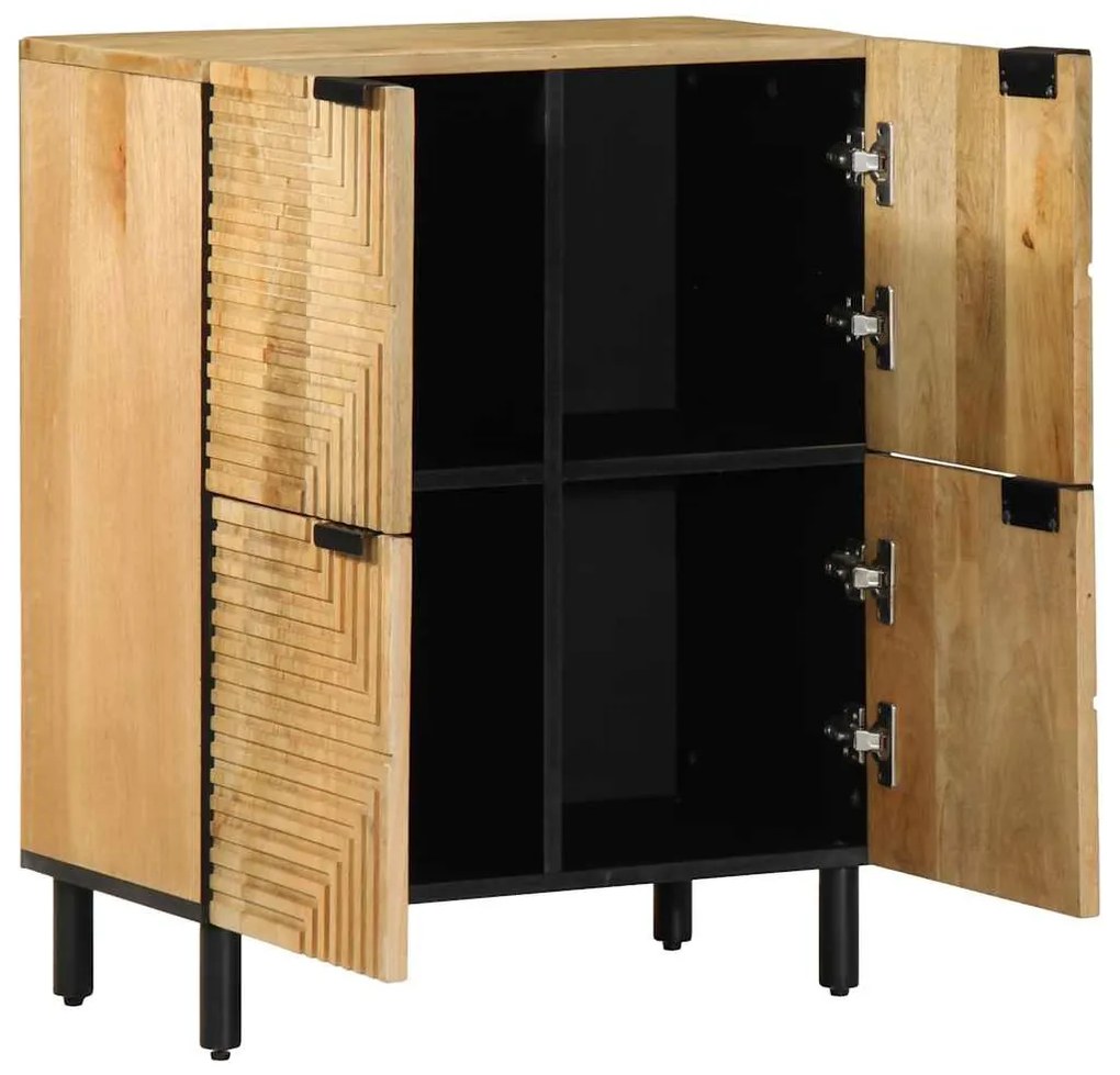 Sideboard καφέ 60x33x75 cm μασίφ ξύλο Mango - Καφέ