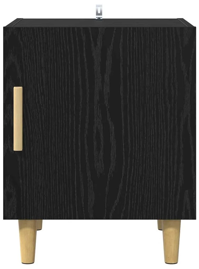 vidaXL Κομοδίνο Μαύρη Οξυά 40 x 40 x 50 cm Επεξεργασμένο ξύλο