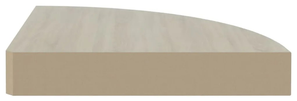 Ράφια Τοίχου Γωνιακά 4 τεμ. Δρυς/Λευκό 35x35x3,8 εκ από MDF - Καφέ