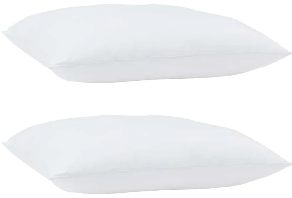 vidaXL Μαξιλάρι με μαξιλάρι Λευκό Βαμβάκι και Πολυεστέρας