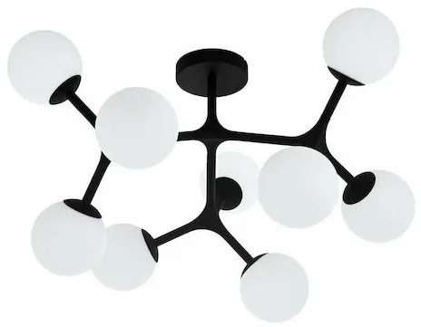 Eglo Maragall Μοντέρνα Μεταλλική Πλαφονιέρα Οροφής με Ντουί G9 σε Μαύρο χρώμα 39532