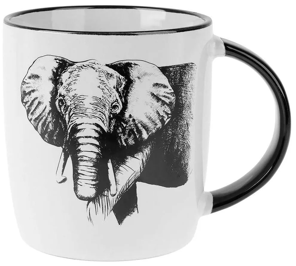 Κούπα Elephant SR00527782 330ml Black-White Sitram Porcelain