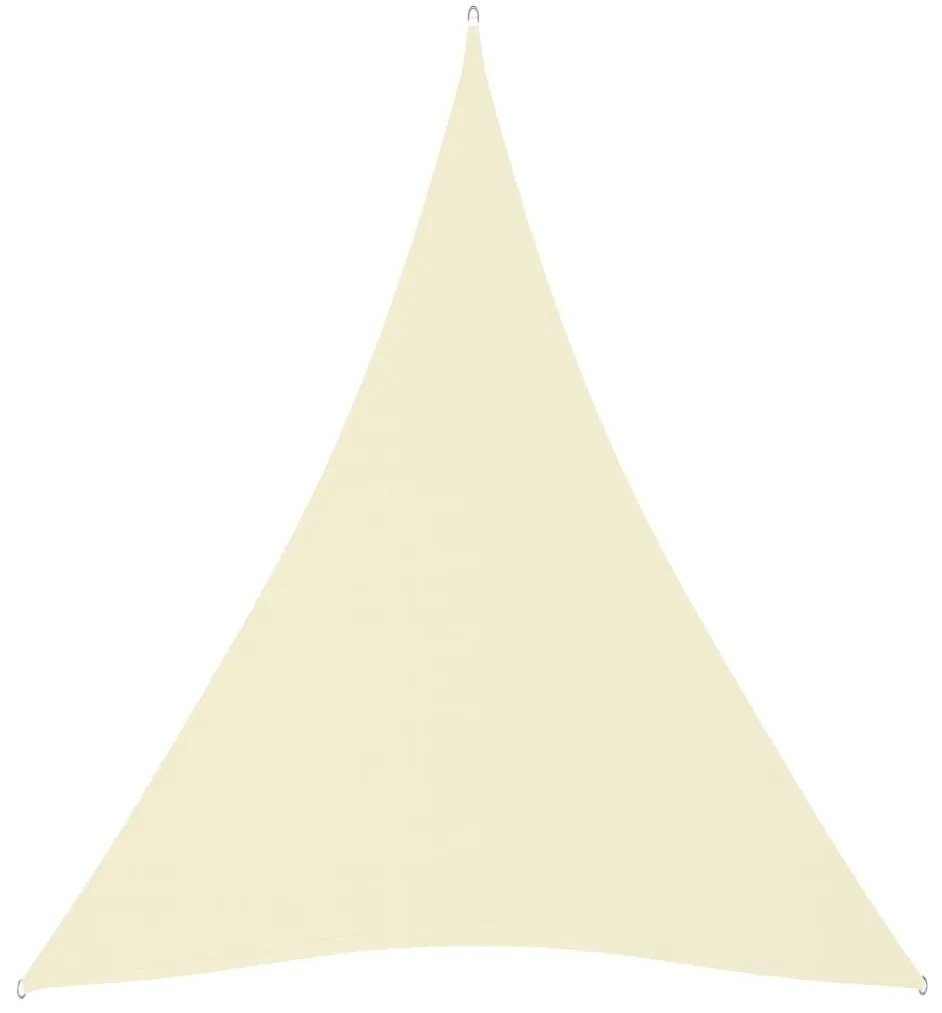 Πανί Σκίασης Τρίγωνο Κρεμ 5 x 6 x 6 μ. από Ύφασμα Oxford - Κρεμ