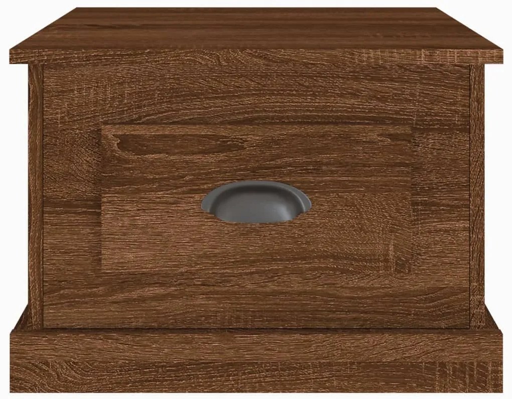 vidaXL Τραπεζάκι Σαλονιού Καφέ Δρυς 50x50x35 εκ. Επεξεργασμ. Ξύλο