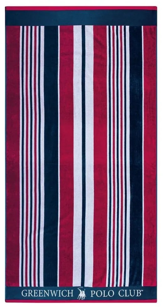 Πετσέτα Θαλάσσης 3632 Red-White-Blue Greenwich Polo Club Beach 100% Βαμβάκι