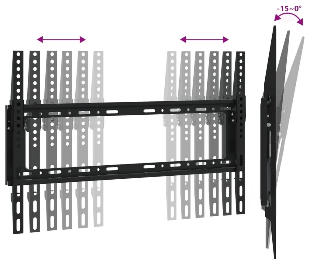 vidaXL Βάση Τηλεόρασης Επιτοίχια για 26-63Ιν Max VESA 600x400χιλ. 50κ.