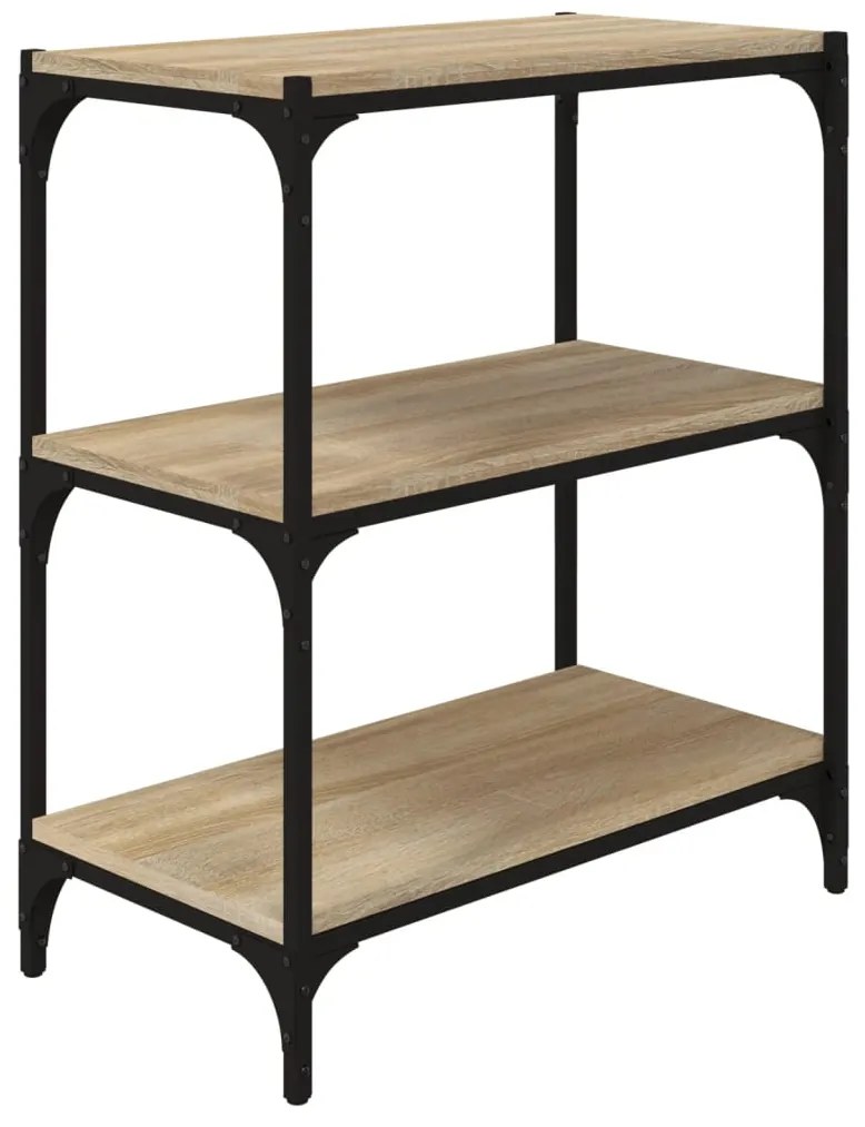 vidaXL Βιβλιοθήκη Sonoma Δρυς 60x33x70,5 εκ. Επεξεργ. Ξύλο &amp; Ατσάλι