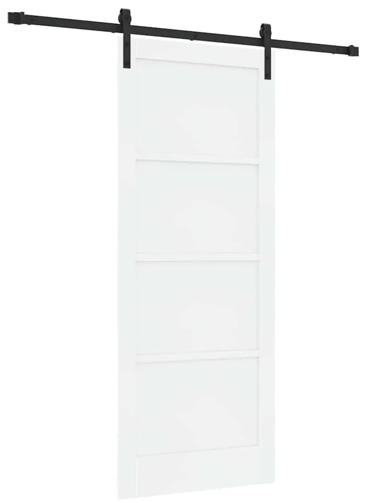 vidaXL Συρόμενη Πόρτα Λευκό και μαύρο 83 x 202 εκ.