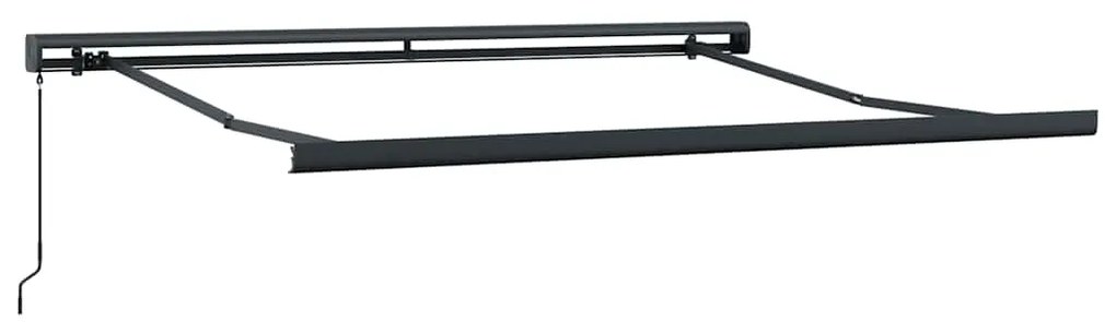 vidaXL Τέντα Πτυσσόμενη Κίτρινη/Λευκή 3,5 x 2,5 μ. Ύφασμα / Αλουμίνιο