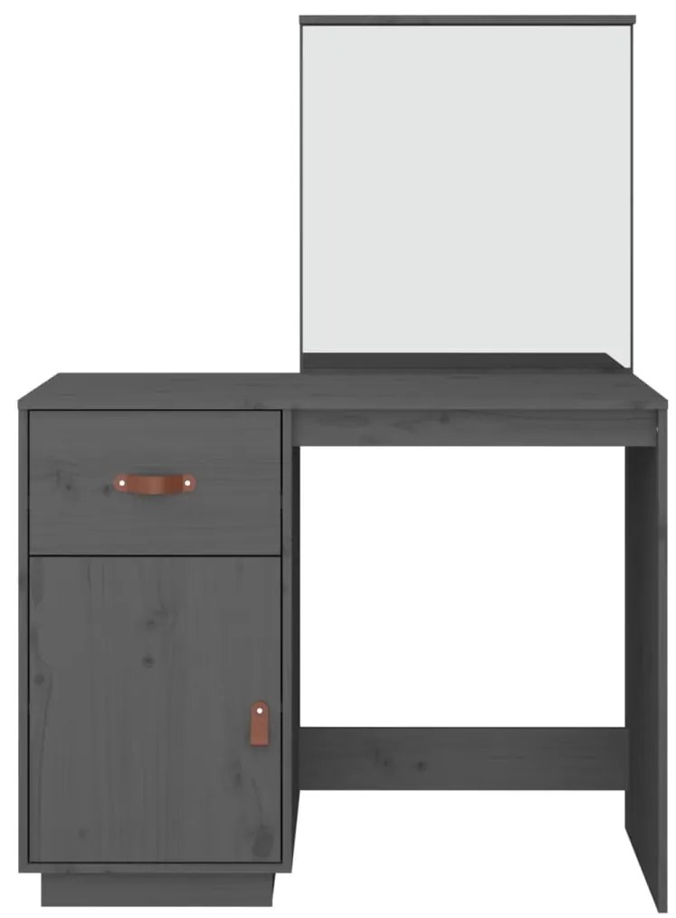 vidaXL Μπουντουάρ Γκρι 95x50x134 εκ. Μασίφ Ξύλο Πεύκου
