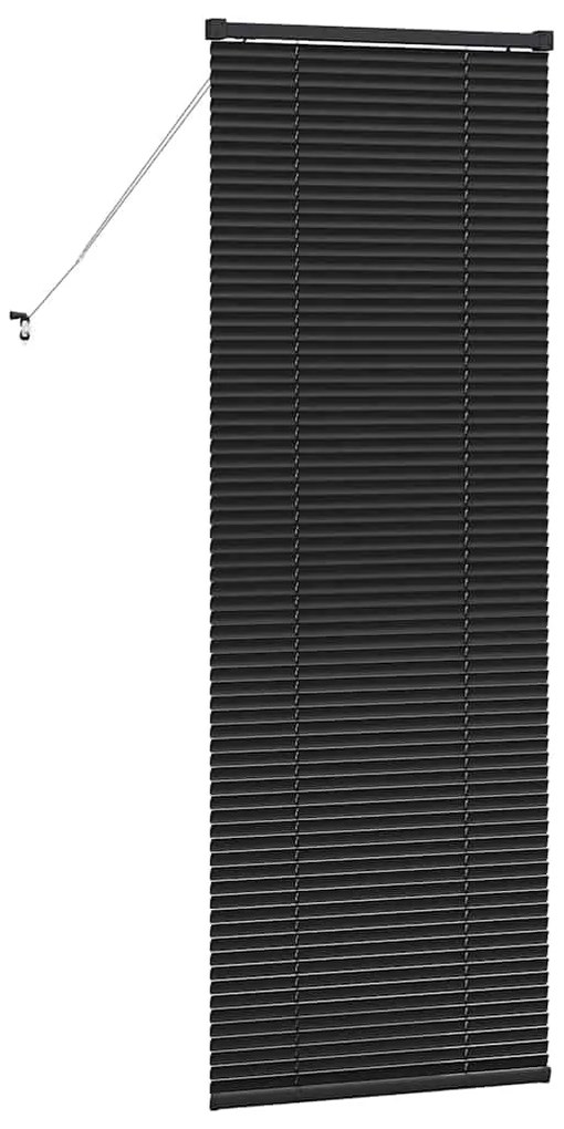 vidaXL Ρολό Παραθύρου με κουρτίνες Μαύρο Αλουμίνιο