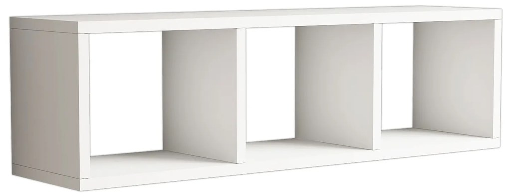 Ραφιέρα Τοίχου Μελαμίνης Λευκή 90x22x25,6Υ Εκ.