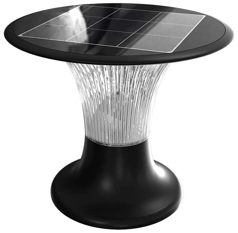 V-TAC LED ηλιακό φωτιστικό δαπέδου 15W 4000K+6000K με μαύρο σώμα και ανιχνευτή SKU23005