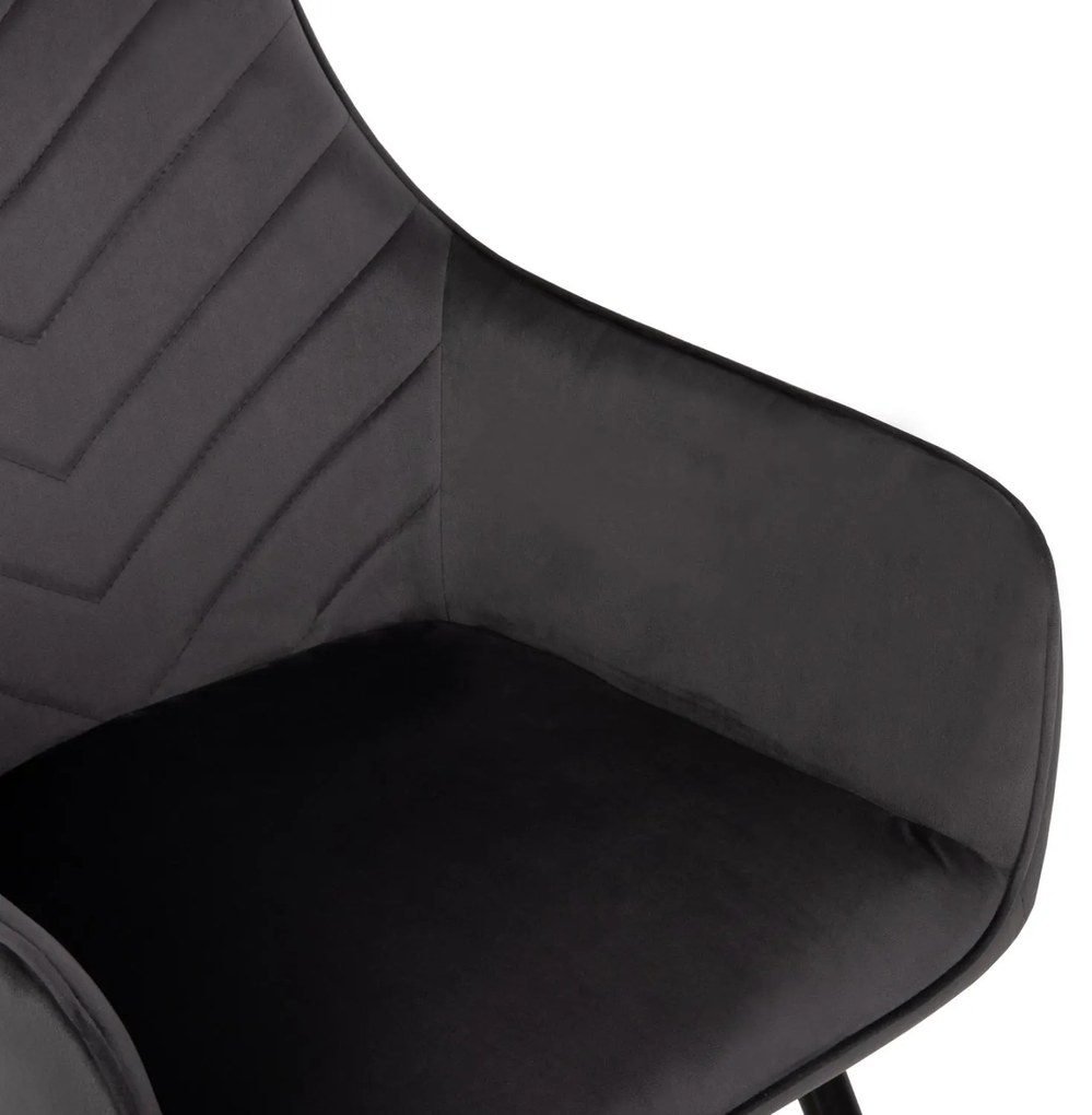 Σετ Τραπεζαρίας RAVEN C21070.03 7τεμ. Κεραμική Επιφάνεια - 4 Καρέκλες &amp; 2 Πολυθρόνες Γκρί 160x80x74 εκ.