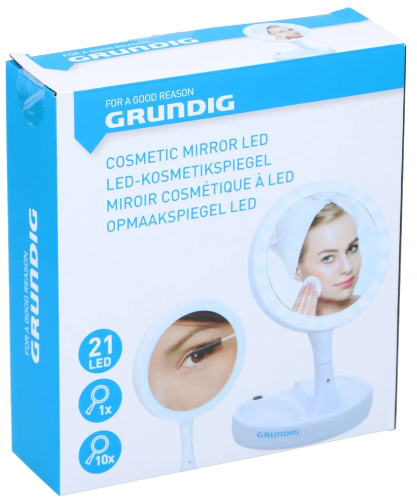 Καθρέφτης Καλλυντικών 21 LED Αναδιπλούμενος GRUNDIG