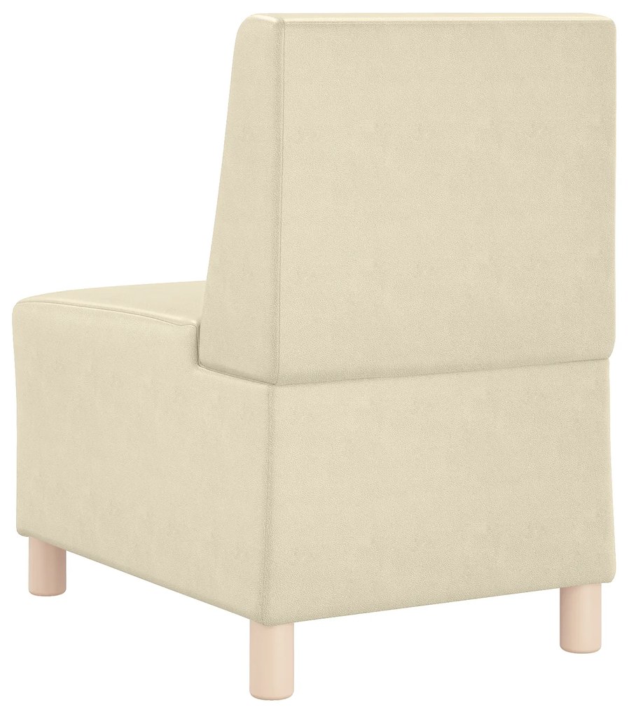 vidaXL Μοναδικός Καναπές χωρίς Χερούλια Κρεμ 55 x 74 x 82 εκ.