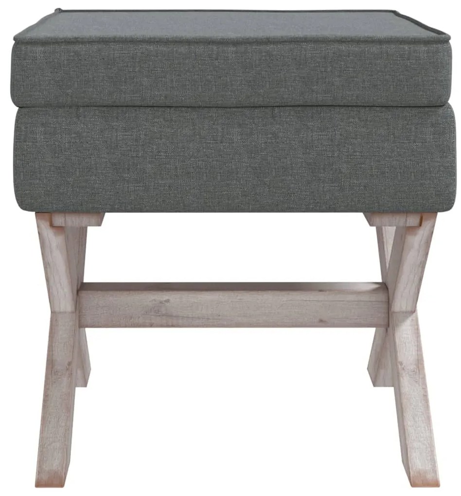 vidaXL Σκαμπό Αποθήκευσης Σκούρο Γκρι 45 x 45 x 49 εκ. Υφασμάτινο