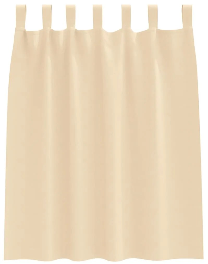 vidaXL Κουρτίνες με κουρτίνες 2 pcs Κρεμ 140x140cm Πολυεστέρας