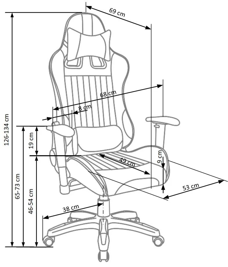 DEFENDER executive o.chair, color: black / red DIOMMI V-CH-DEFENDER-FOT-CZERWONY