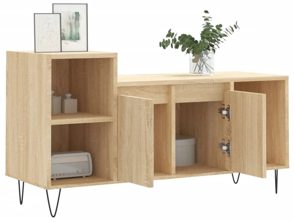 vidaXL Έπιπλο Τηλεόρασης Sonoma Δρυς 100x35x55 εκ. Επεξ. Ξύλο