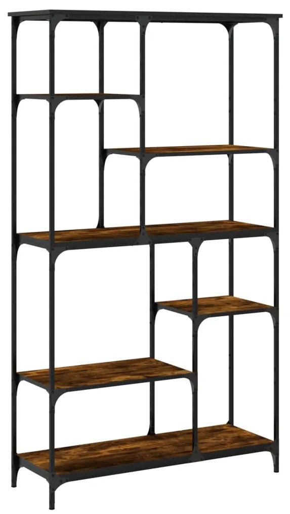 vidaXL Βιβλιοθήκη Καπν. Δρυς 99 x 35,5 x 176 εκ. Επεξεργ. Ξύλο/Ατσάλι