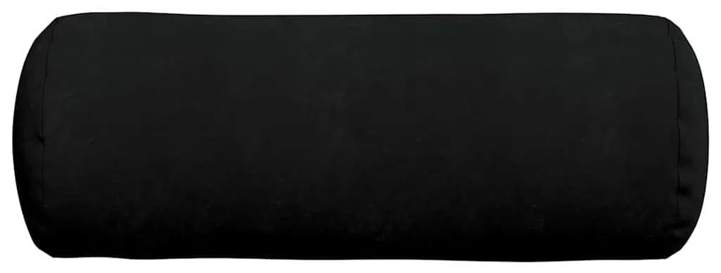 vidaXL Μαξιλάρια Στήριγμα 2 pcs Μαύρο Ø 25 x 70 cm Ύφασμα Μικροΐνας