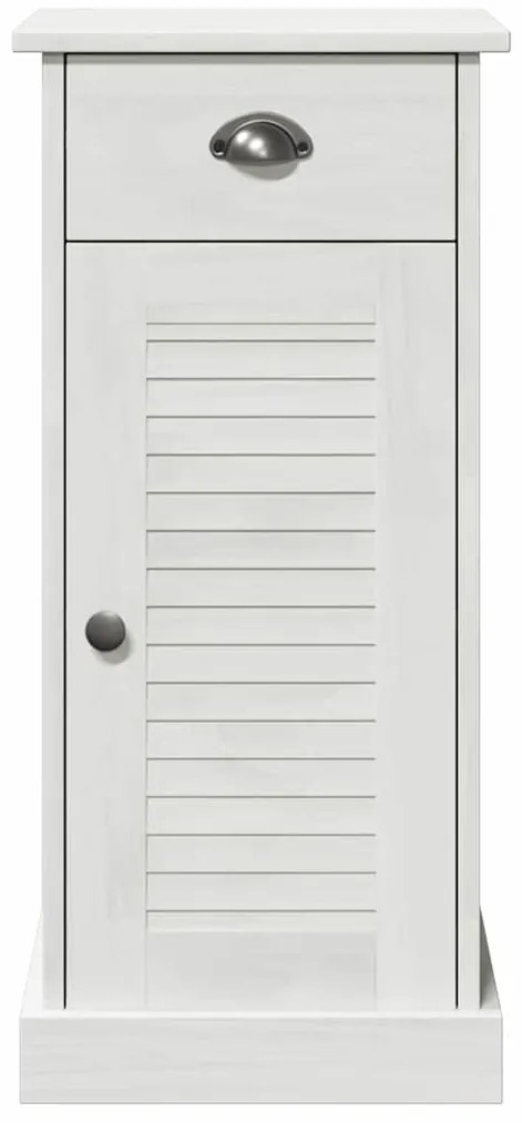 vidaXL Ντουλάπα Μπάνιου Λευκό 37.5 x 34 x 80 εκ Μασίφ ξύλο πεύκου