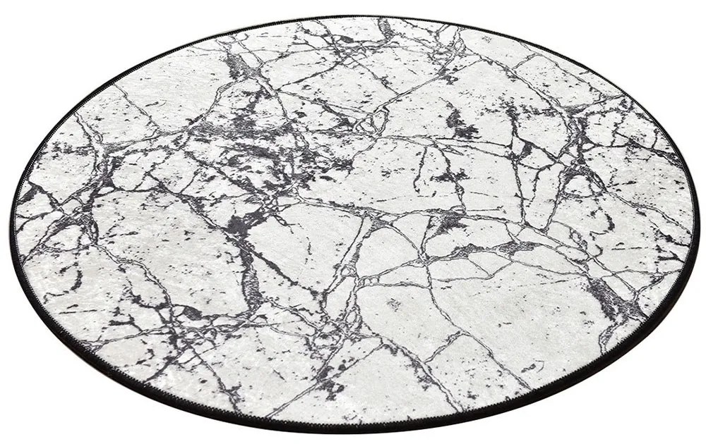 Χαλί Marble 882CHL1826 White-Grey Conceptum Hypnose 100X100cm Round