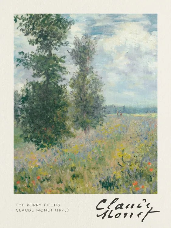 Αναπαραγωγή The Poppy Field Near Argenteuil (1873), Claude Monet