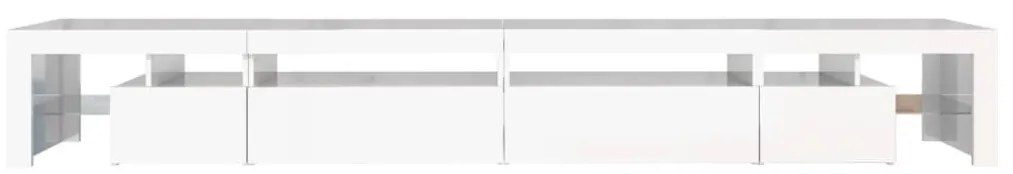 Έπιπλο Τηλεόρασης με LED Γυαλιστερό Λευκό 290x36,5x40 εκ. - Λευκό