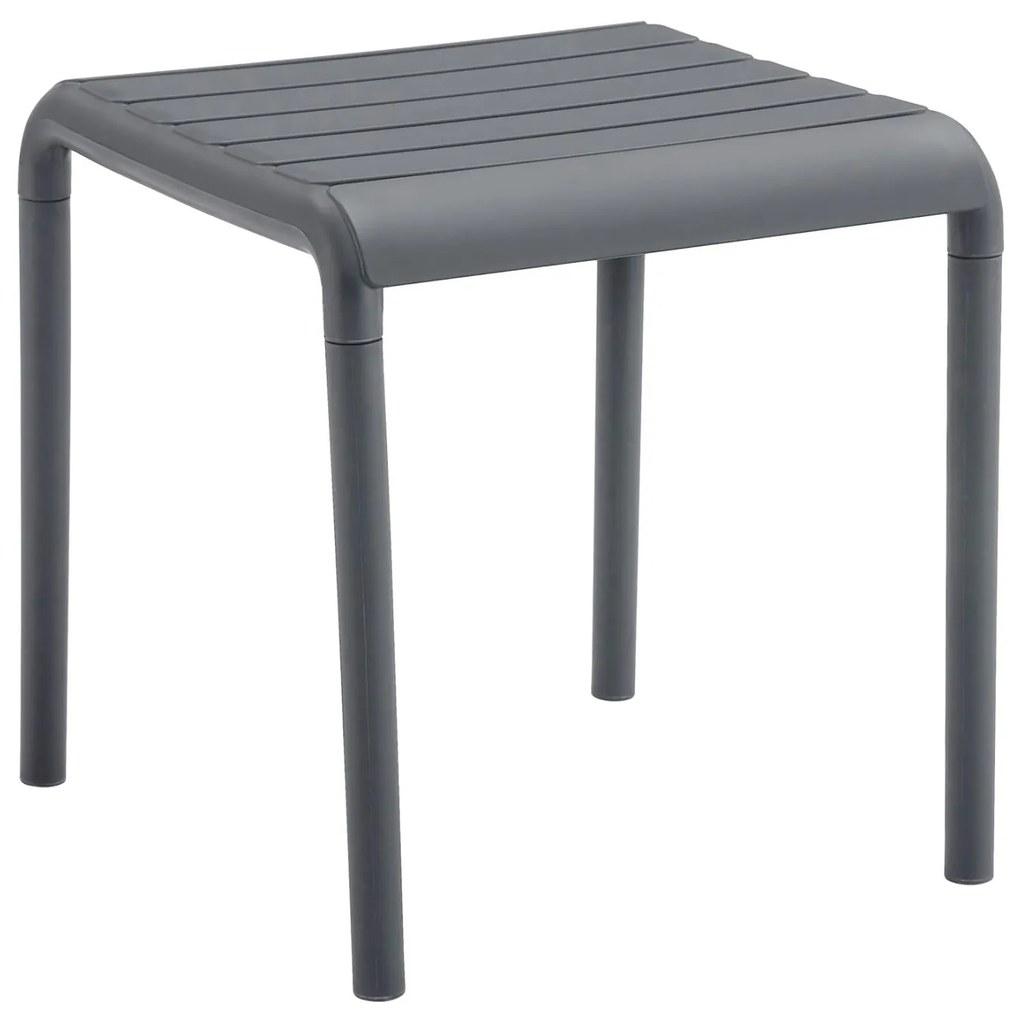 Τραπεζάκι KORVER C6335.03 Τετράγωνο Πολυπροπυλένιο Γκρί 45x45x48Υεκ. 45x45x48 εκ.