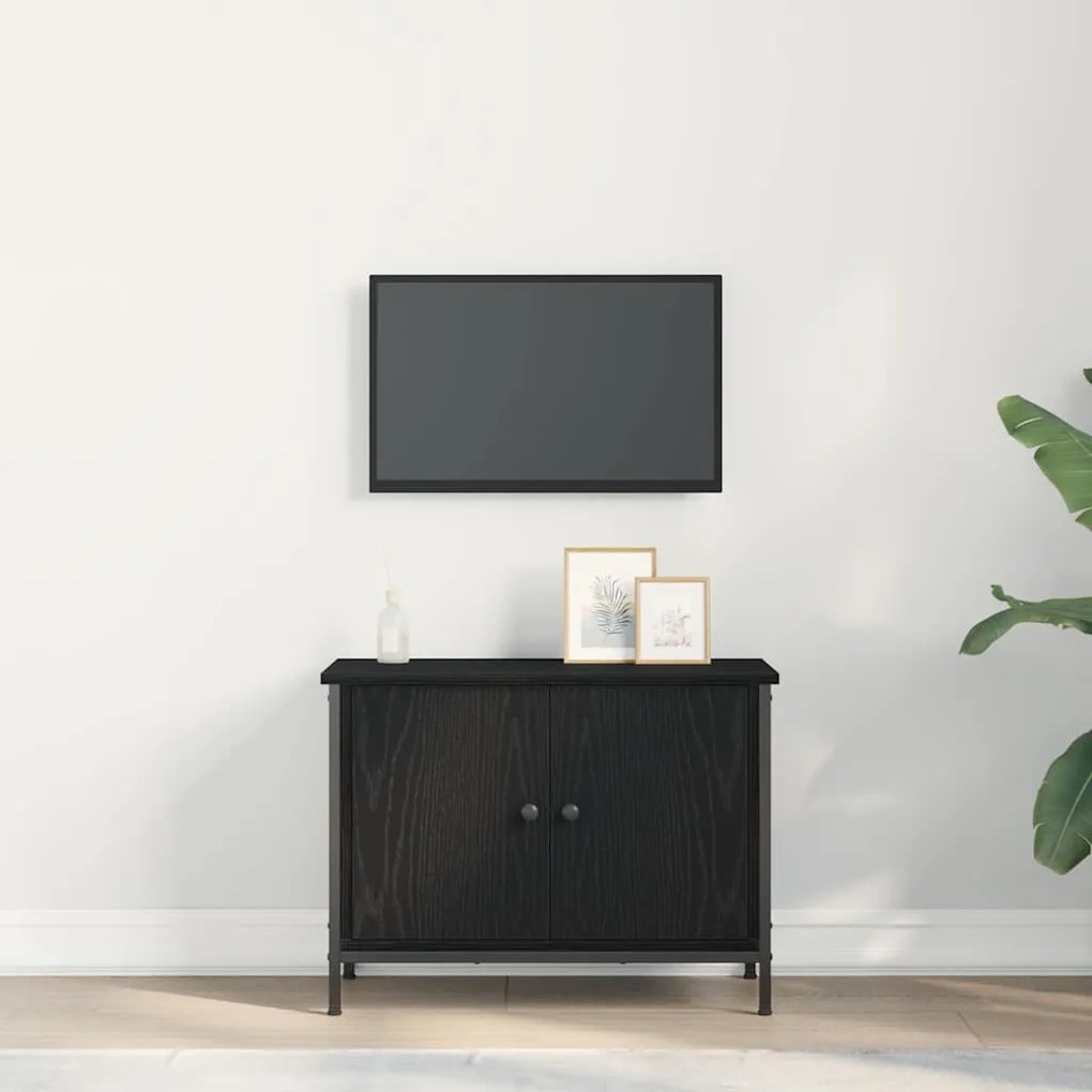 vidaXL Ντουλάπι Τηλεόρασης Μαύρη δρυς 60 x 35 x 45 εκ.