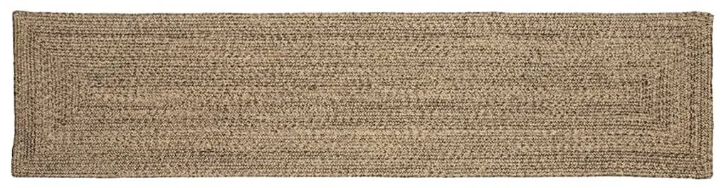 vidaXL Χαλί Φυσικό και μαύρο 60 x 200 cm Γιούτα