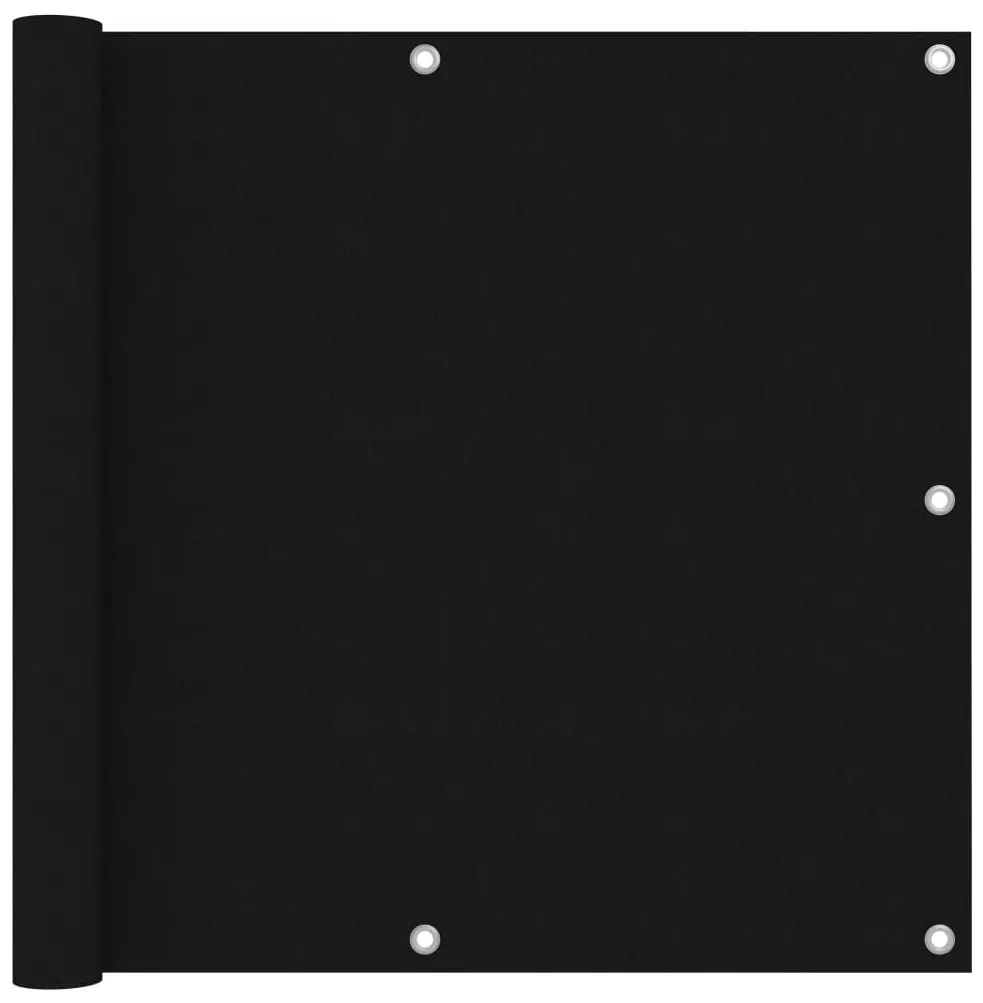 vidaXL Διαχωριστικό Βεράντας Μαύρο 90 x 300 εκ. Ύφασμα Oxford