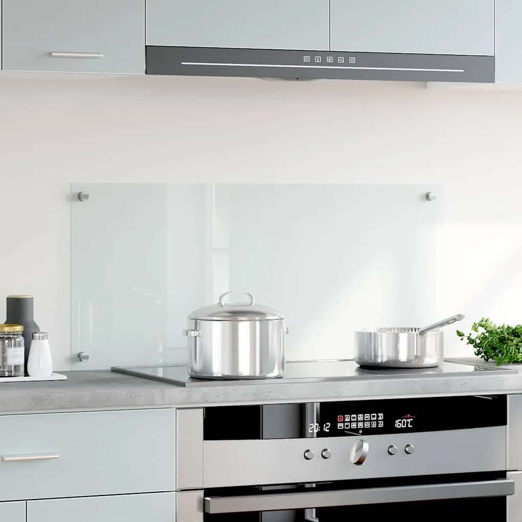 vidaXL Πλάτη Κουζίνας Διαφανής 90 x 40 εκ. από Ψημένο Γυαλί