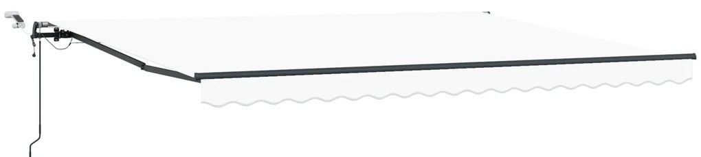 vidaXL Αυτόματη Ανασυρόμενη Τέντα με LED Λευκή 450x350 cm