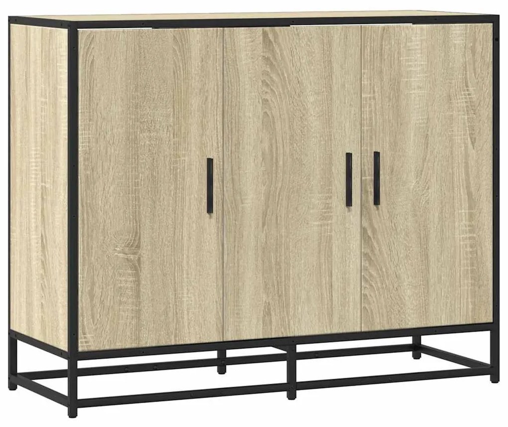 Sideboard Sonoma Oak 94x35x76 cm Κατασκευασμένο ξύλο - Καφέ
