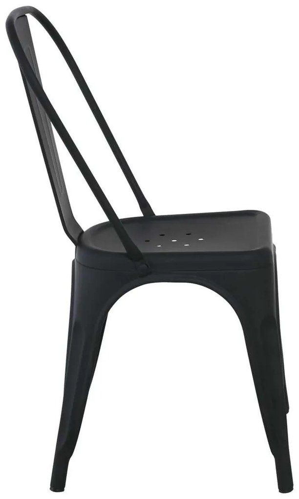 Καρέκλα RELIX Μεταλ.Μαύρη Matte High 44x49x84cm