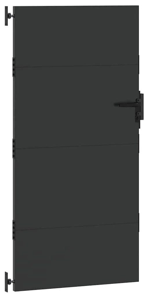 vidaXL Πύλη Κήπου Μαύρο 105 x 175 cm Ατσάλι με Επικάλυψη Πούδρας