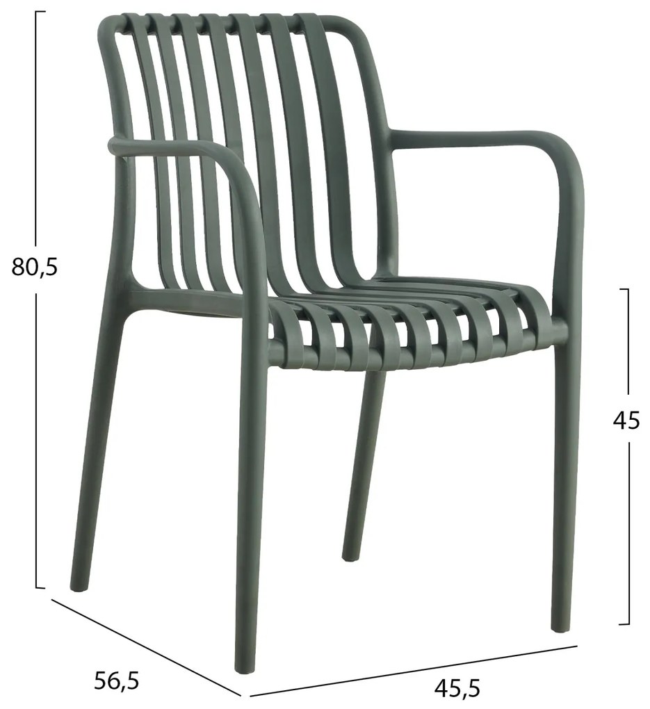 ΠΟΛΥΘΡΟΝΑ ΠΟΛΥΠΡΟΠΥΛΕΝΙΟΥ TIPPY HM5940.07 DARK OLIVE 55x55x81Υεκ 55x55x81 εκ.