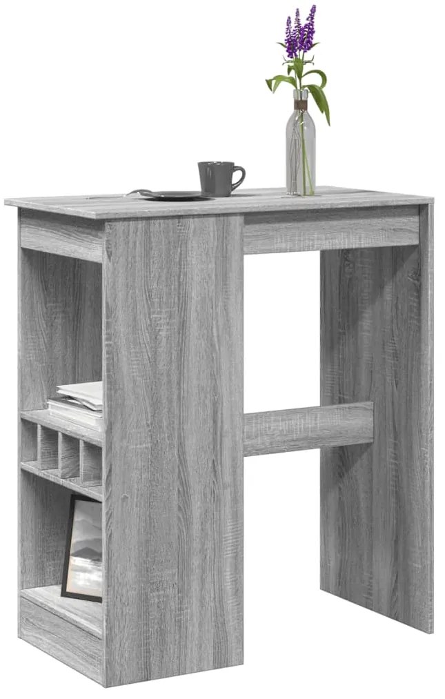vidaXL Τραπέζι Μπαρ Γκρι Sonoma 90x47,5x103,5 εκ. από Επεξεργ. Ξύλο
