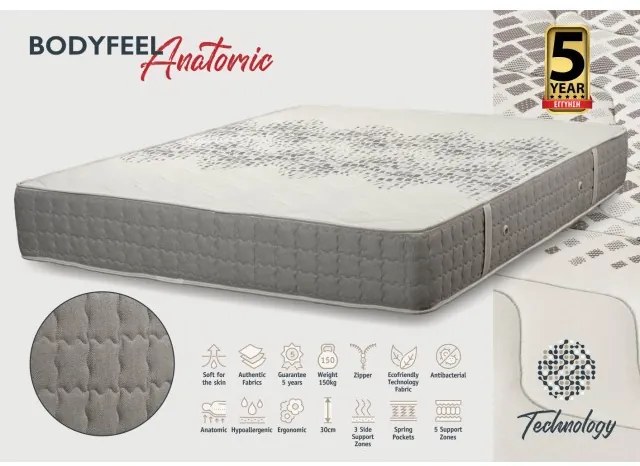 KPS ΣΤΡΩΜΑ BODYFEEL ANATOMIC 090Χ190ΕΚ TECHNOLOGY