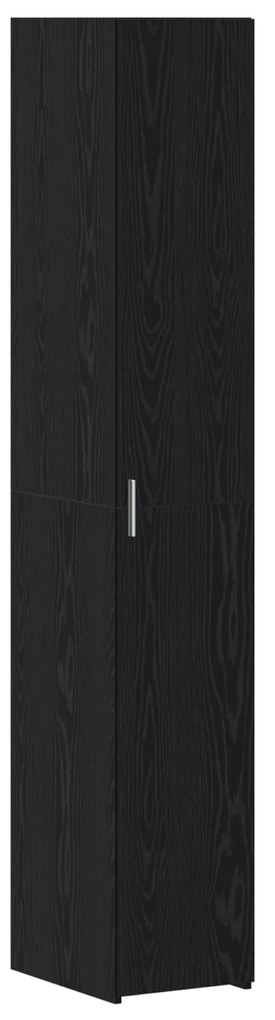 vidaXL Slim Storage Cabinet Μαύρος Δρυς 30x42.5x225 cm Επεξεργασμένο Ξύλο
