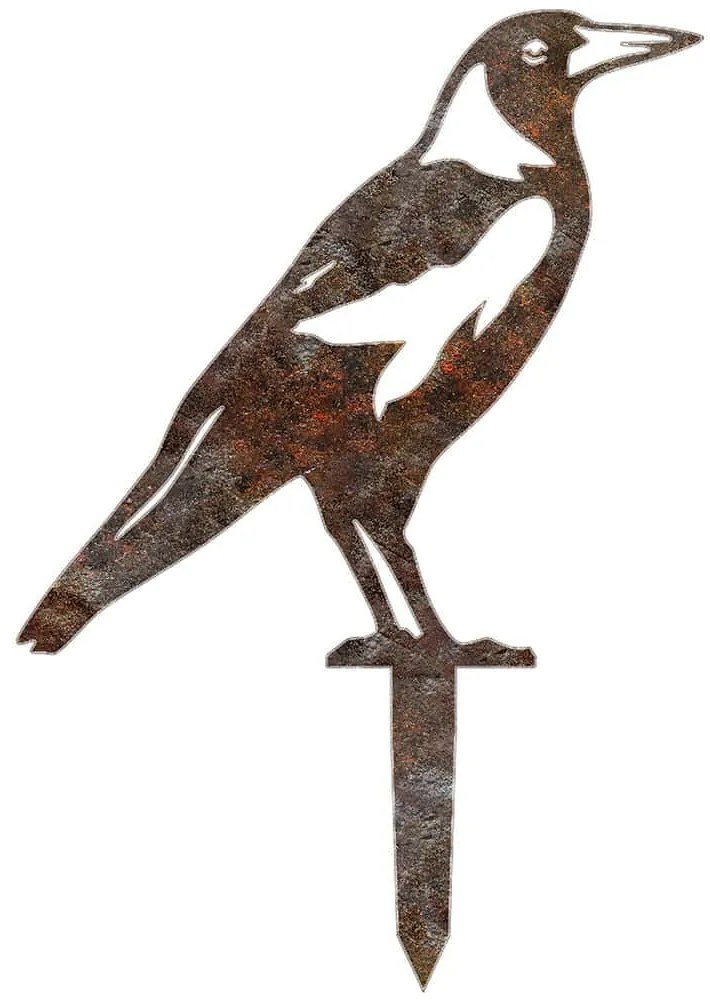 Διακοσμητικό Δαπέδου Κήπου Bird 565TNL1287 32x30cm Rust Aberto Design Μέταλλο