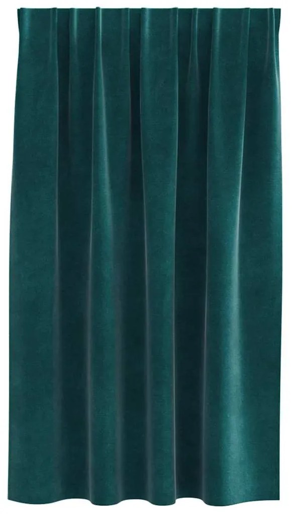 vidaXL Κουρτίνες 2 pcs Σκούρο πράσινο 140 x 140 cm Βελούδο